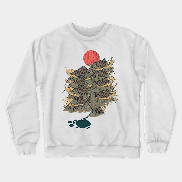 there's chocolate in those mountains Crewneck Sweatshirt by againstbound